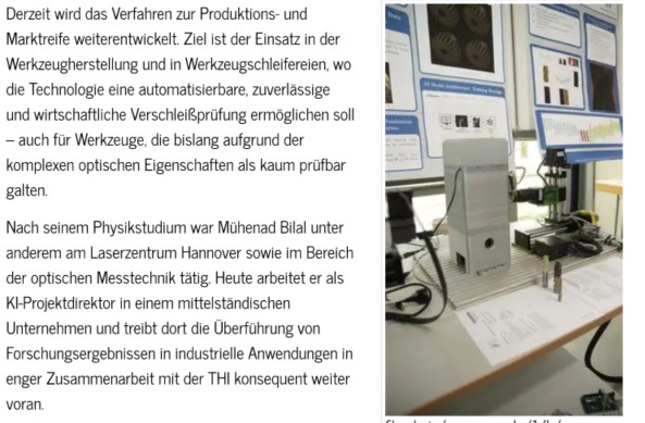 THI Werkzeugverschleiß Artikel Vorschau